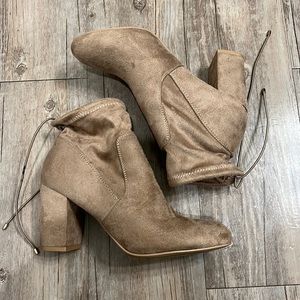 Chinese Laundry Suede Tan Ankle Boots